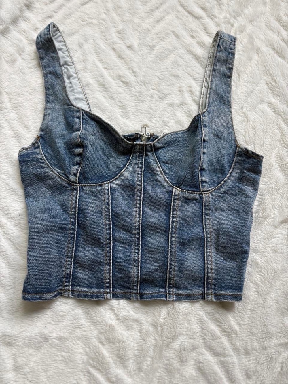 Forever 21 Denim Corset Top
